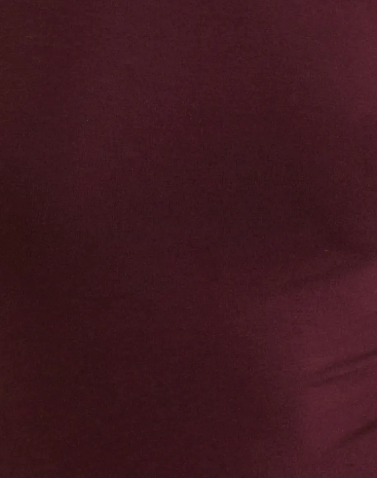 Nell High Neck Long Sleeve Top in Dark Plum