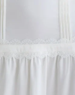 Nesha Ruffle Satin Mini Dress in White