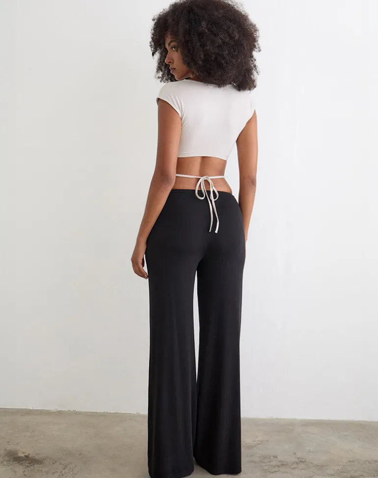 Netan Crossover Top in Cannoli Cream