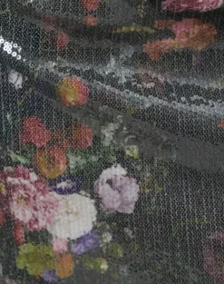 Nidya Mini Skirt in Sequin Vintage Flower