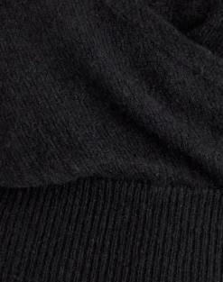 Nilza Wrap Top in Knit Black