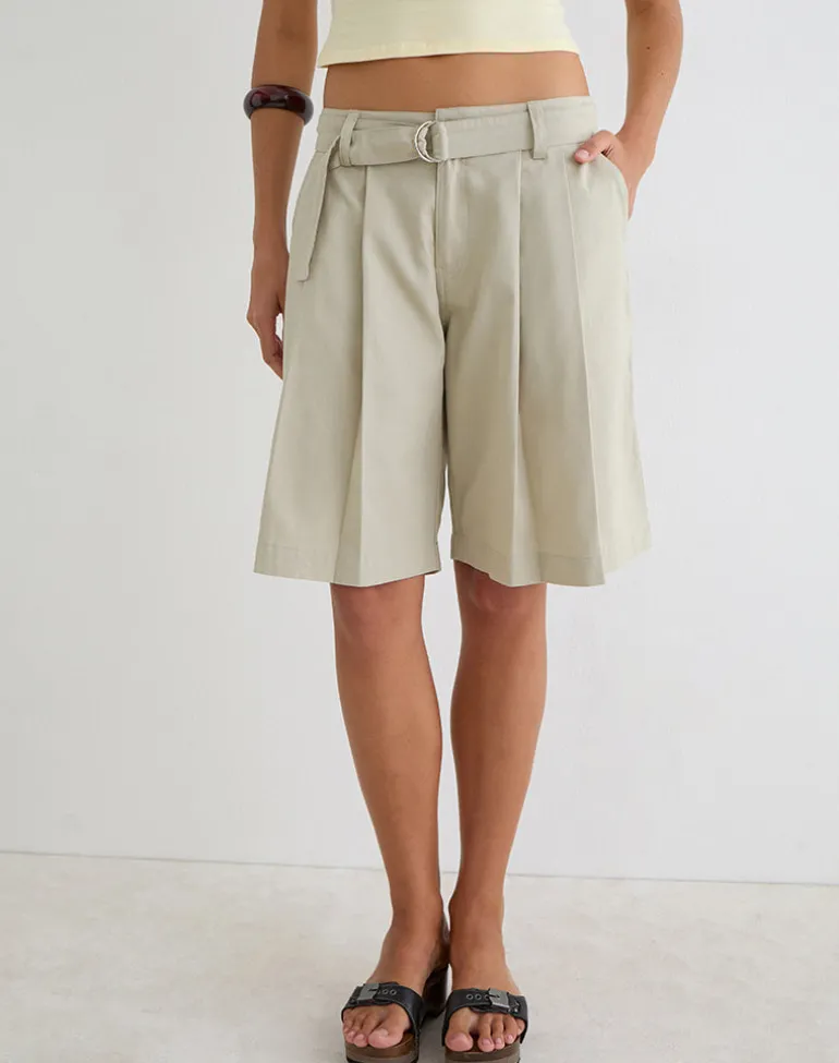 Niso Utility Short in Cotton Twill Latte
