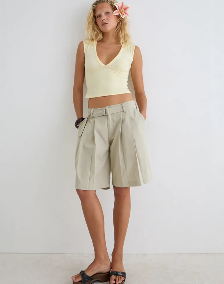 Niso Utility Short in Cotton Twill Latte