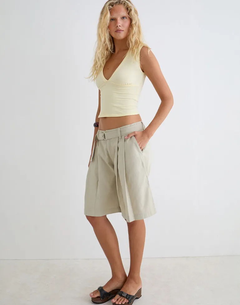 Niso Utility Short in Cotton Twill Latte