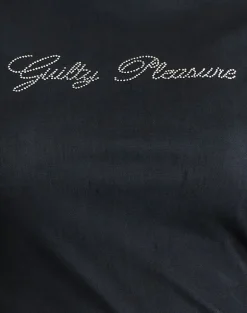 Noburia Top in Black Blue Guilty Pleasure Hot Fix
