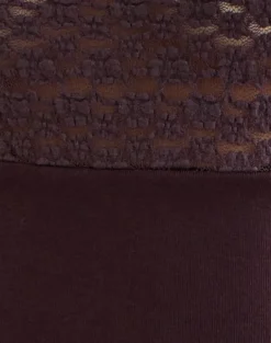 Nolita Ribbed Waist Top in Lace Dark Plum
