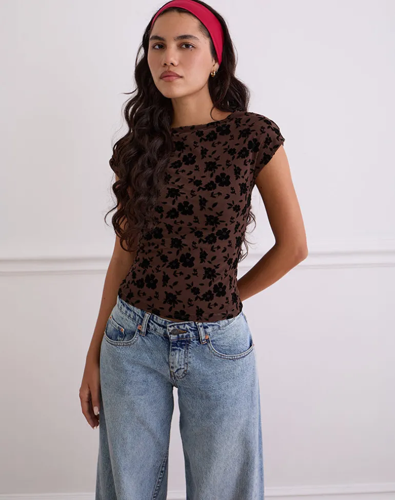 Nova Top in Garden Floral Brown