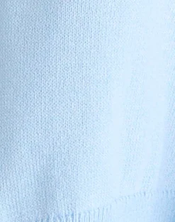 Nuha Ribbed Cropped Cardigan in Blue