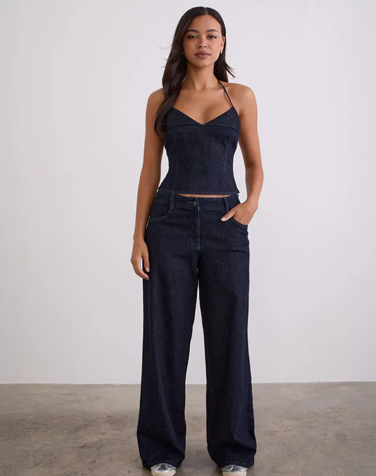 Nuvia Trousers in Chambray Indigo