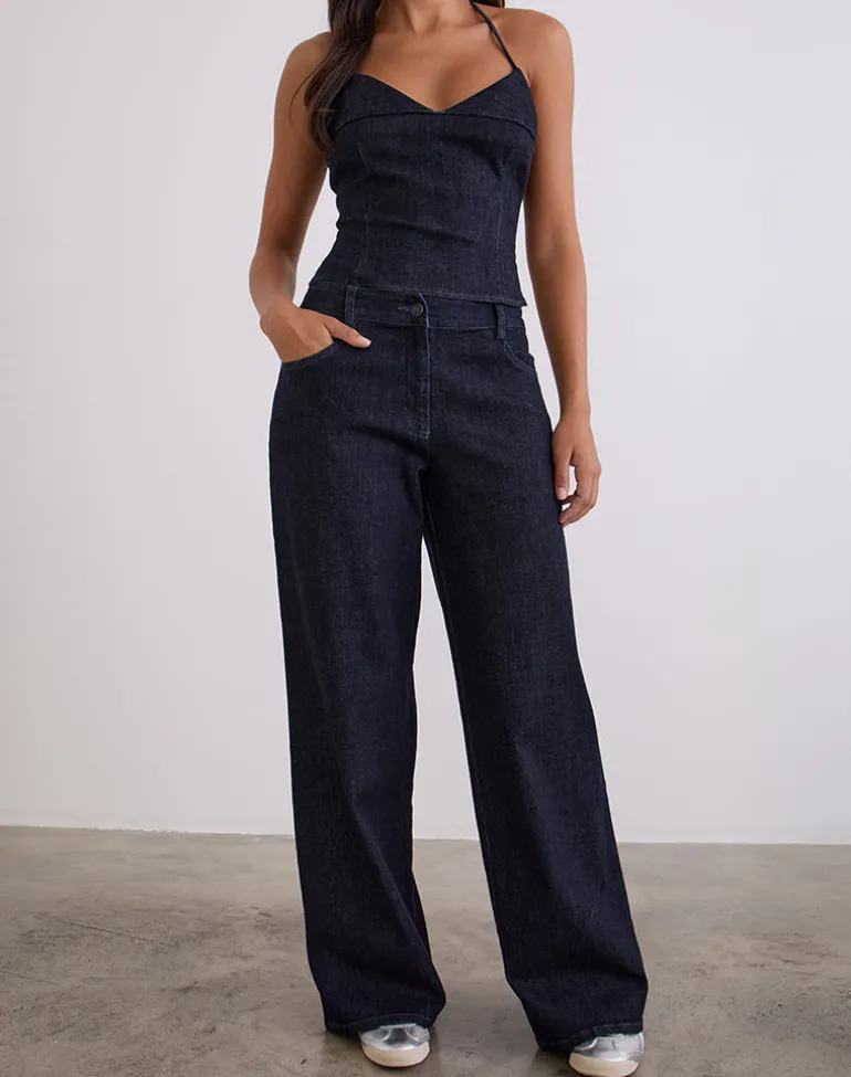 Nuvia Trousers in Chambray Indigo
