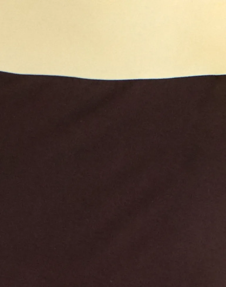Olie Maxi Skirt in Rayon Jersey Bitter Chocolate and Lemon Yellow