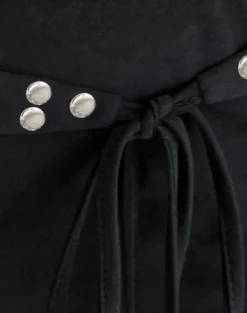 Oliga Short with Studs and Wrap Tie in Black