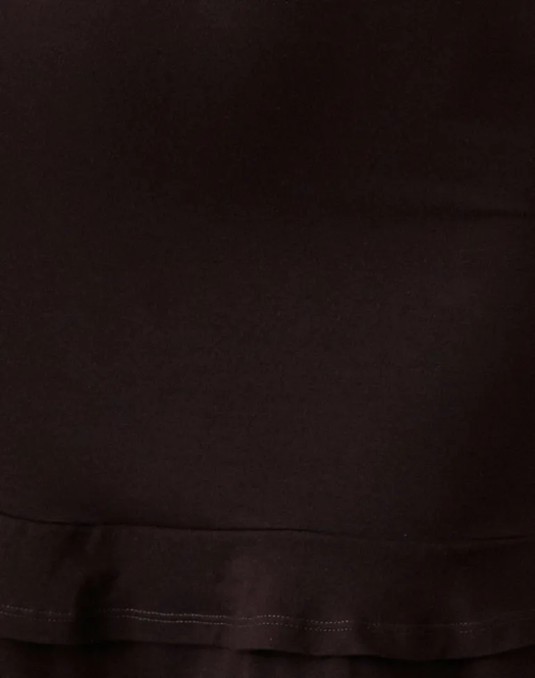 Opaline Backless Mini Dress in Chocolate Brown