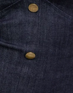 Oria Vest Top in Dark Denim Indigo