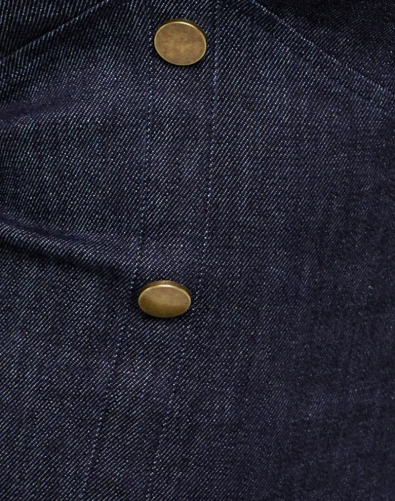 Oria Vest Top in Dark Denim Indigo