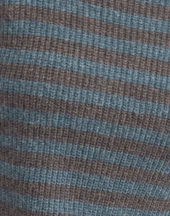 Orvala Knit Jumper in Slate and Brown Stripe