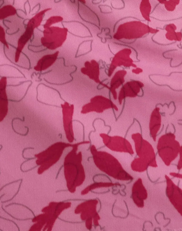 Osuya Mini Skirt in Stencil Flower Pink