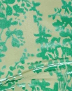 Peggy Bandeau Top in Floral Flock Green and Blue