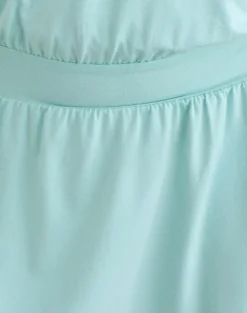 Pippa Plunge Wrap Mini Dress in Jersey Aqua