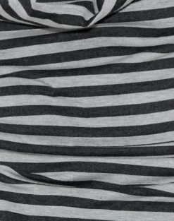 Pramita Halterneck Plunge Backless Mini Dress in Black and Grey Stripe
