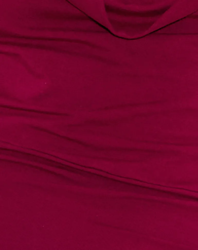 Pramita Plunge Mini Dress in Jersey Burgundy