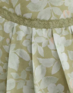 Qaireen Mini Dress in Pale Flower Green