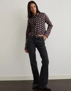 Quorra Jacket in Mono Polka Brown