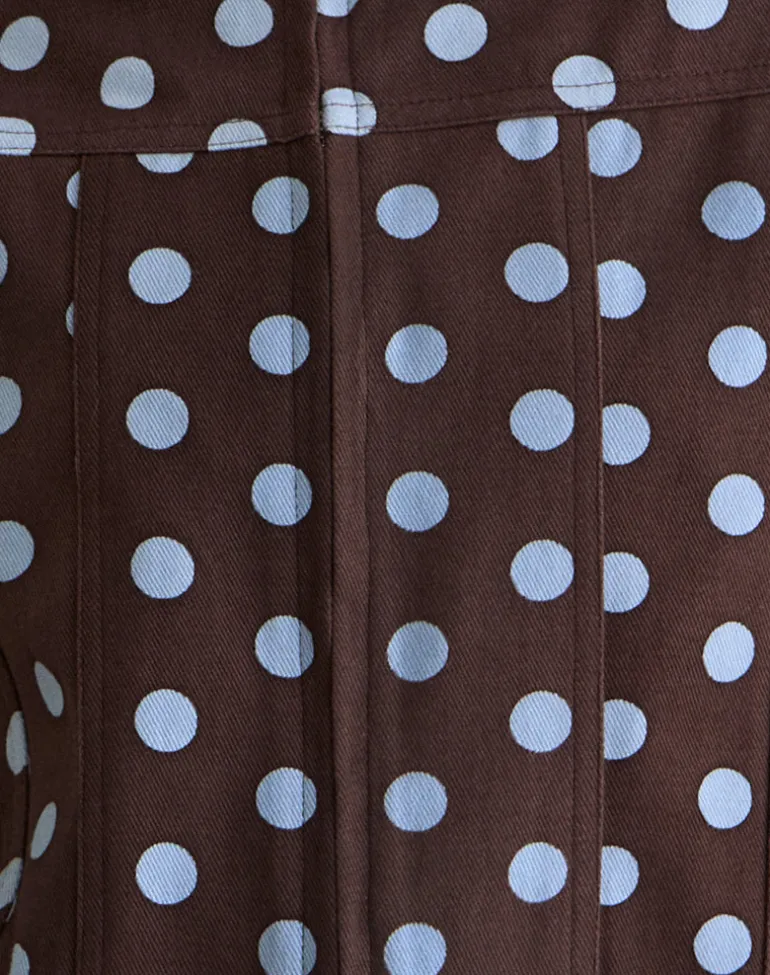 Quorra Jacket in Mono Polka Brown