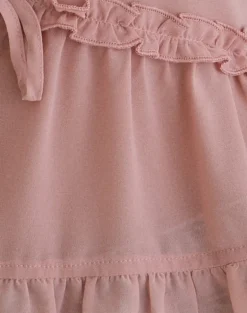 Raeya Tie Front Cami Top in Chiffon Pink