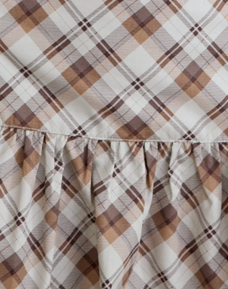 Raffita Mini Skirt in Angled Check Brown