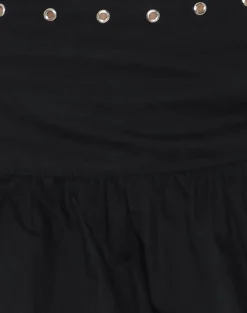 Rafiya Skirt in Black with Eyelets