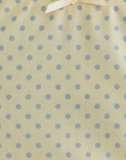 Rajuli Midi Skirt in Yellow with Compact Grey Polka