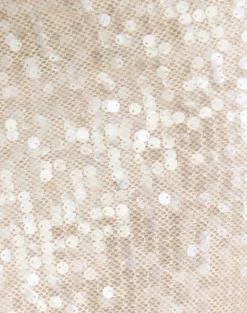 Ranumi Midi Skirt in Sequin Crochet Cream