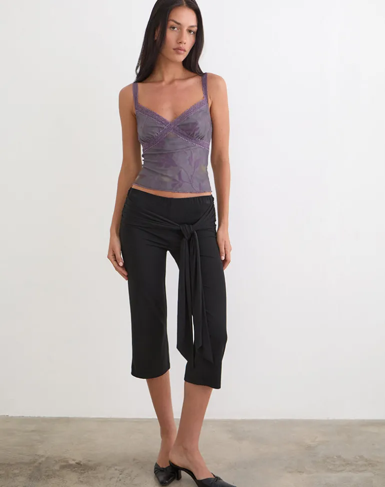 Rasa Cami Top in Flare Flower Purple