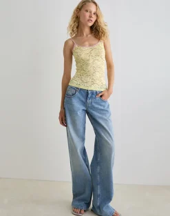 Redum Cami Top in Yellow Lace