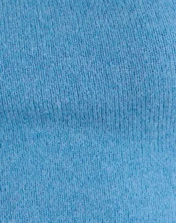 Reita Keyhole Top with Bead in Knit Blue