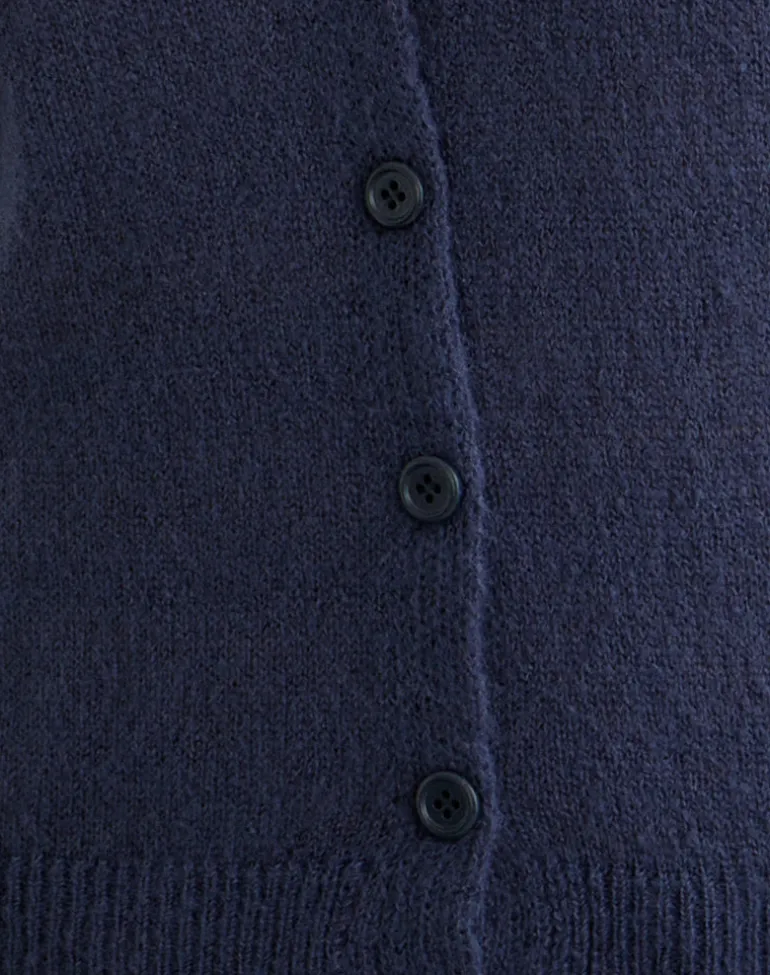 Renisa Cardigan in Sheer Knit Navy