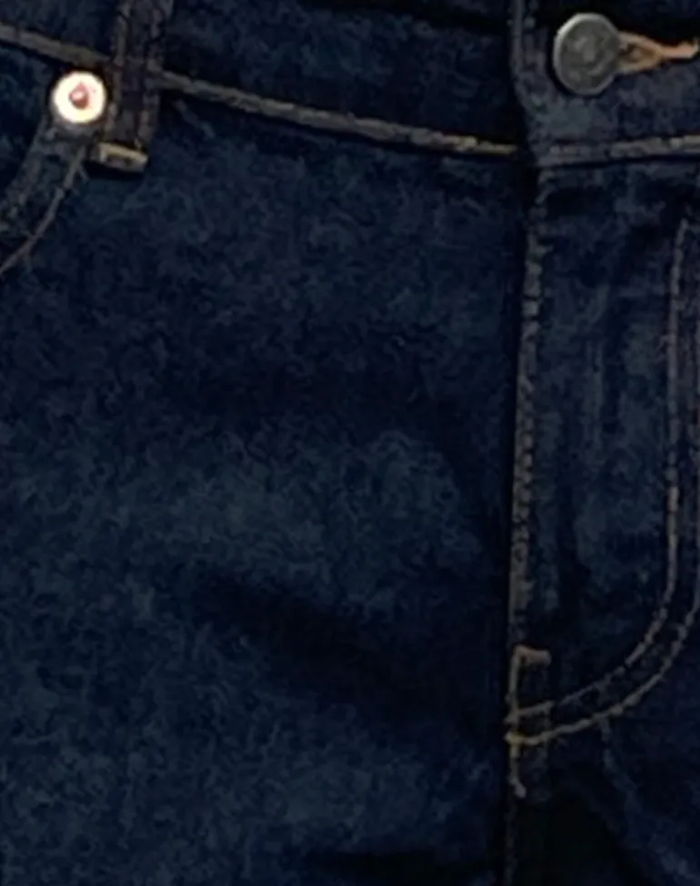 Rigid Low Rise Flare Jeans In Indigo