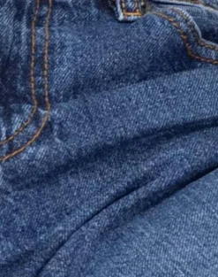 Rigid Low Rise Flare Jeans In Mid Blue Used