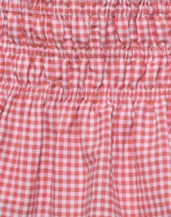 Rikako Mini Skirt in Mini Gingham Peach
