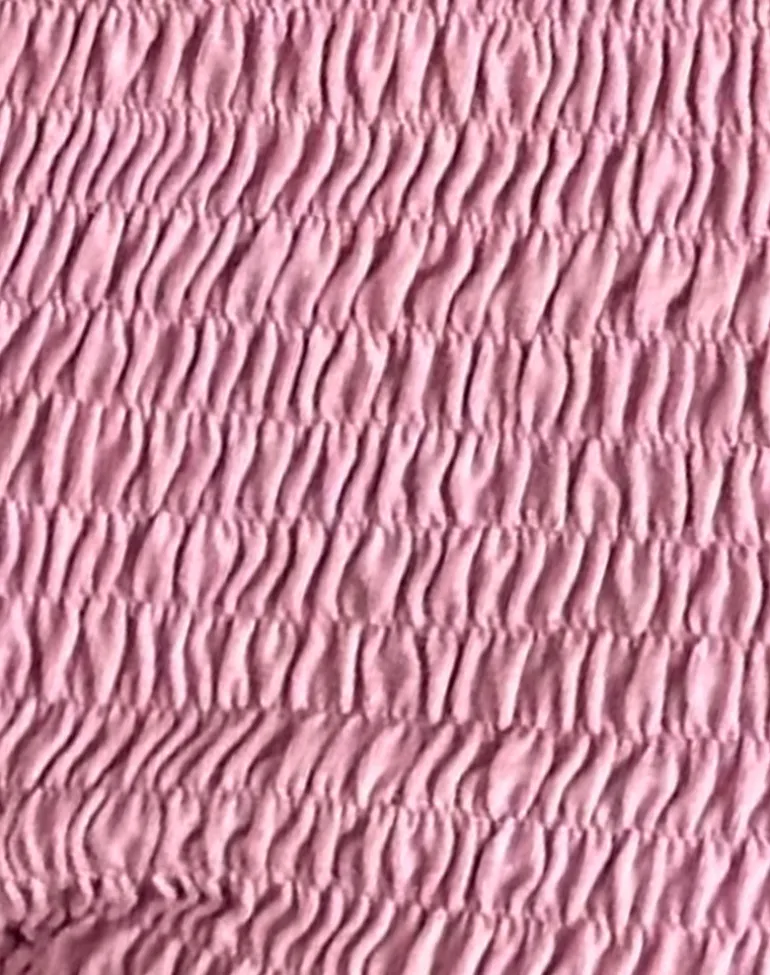 Ritala Shirred Micro Shorts in Flamingo Pink