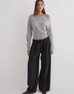 Rivela Tie Waist Trouser in Black