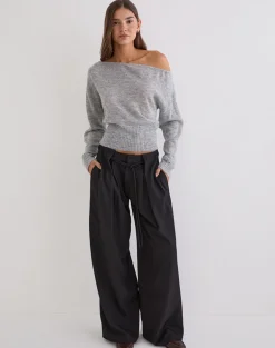 Rivela Tie Waist Trouser in Black