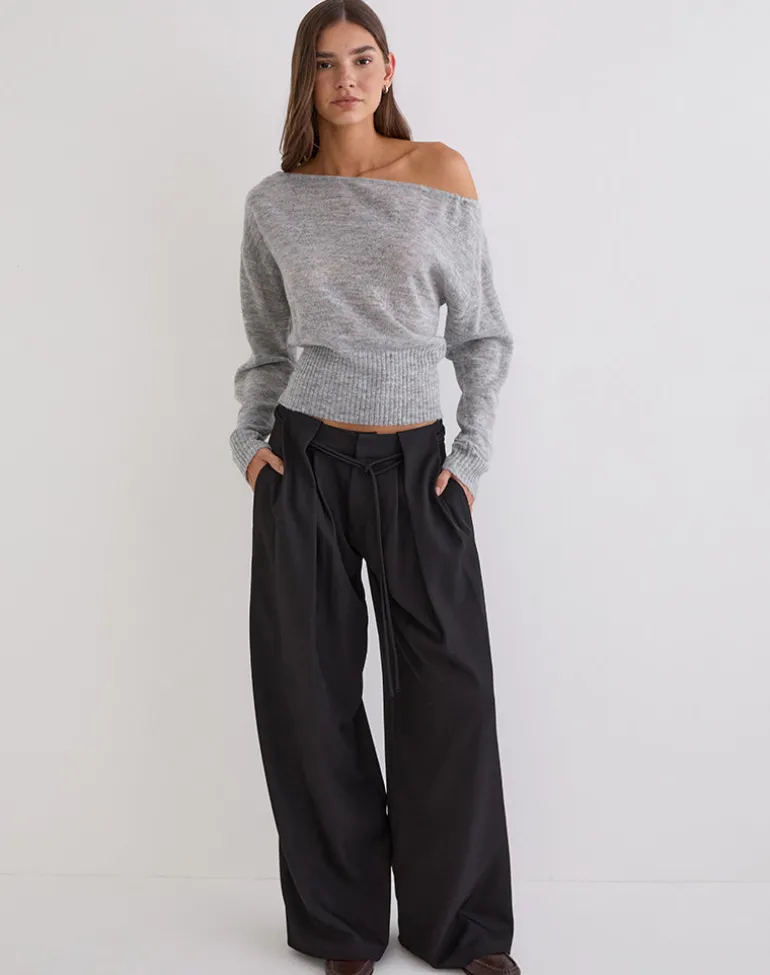 Rivela Tie Waist Trouser in Black