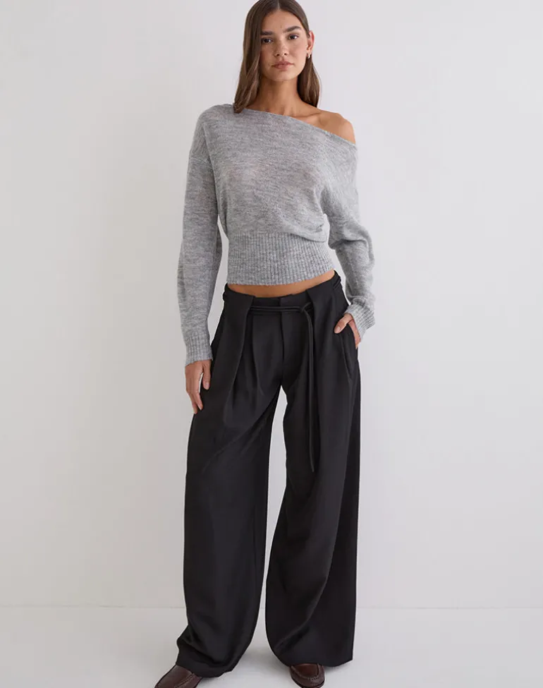 Rivela Tie Waist Trouser in Black