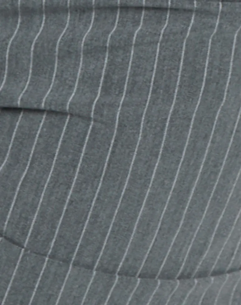 Rivo Deep Hot Pants in Pinstripe Grey