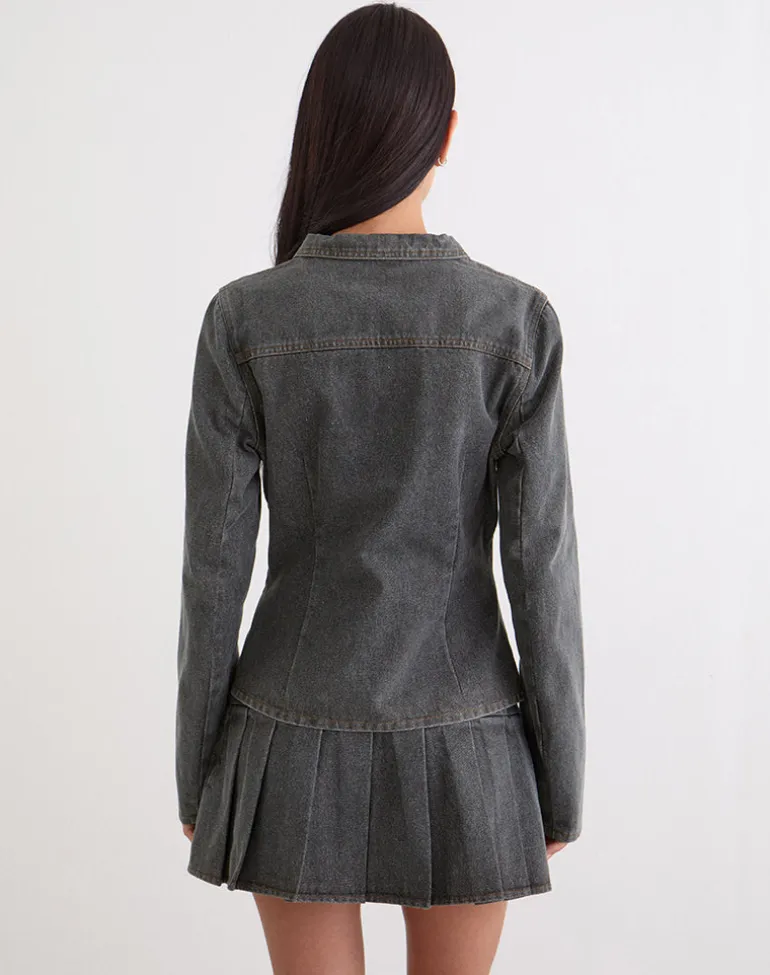 Rohana Jacket in Denim Grey Wash