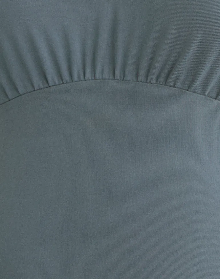 Romari Top in Ash Blue