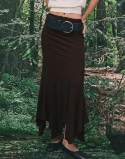 Rombe Maxi Skirt in Bitter Chocolate