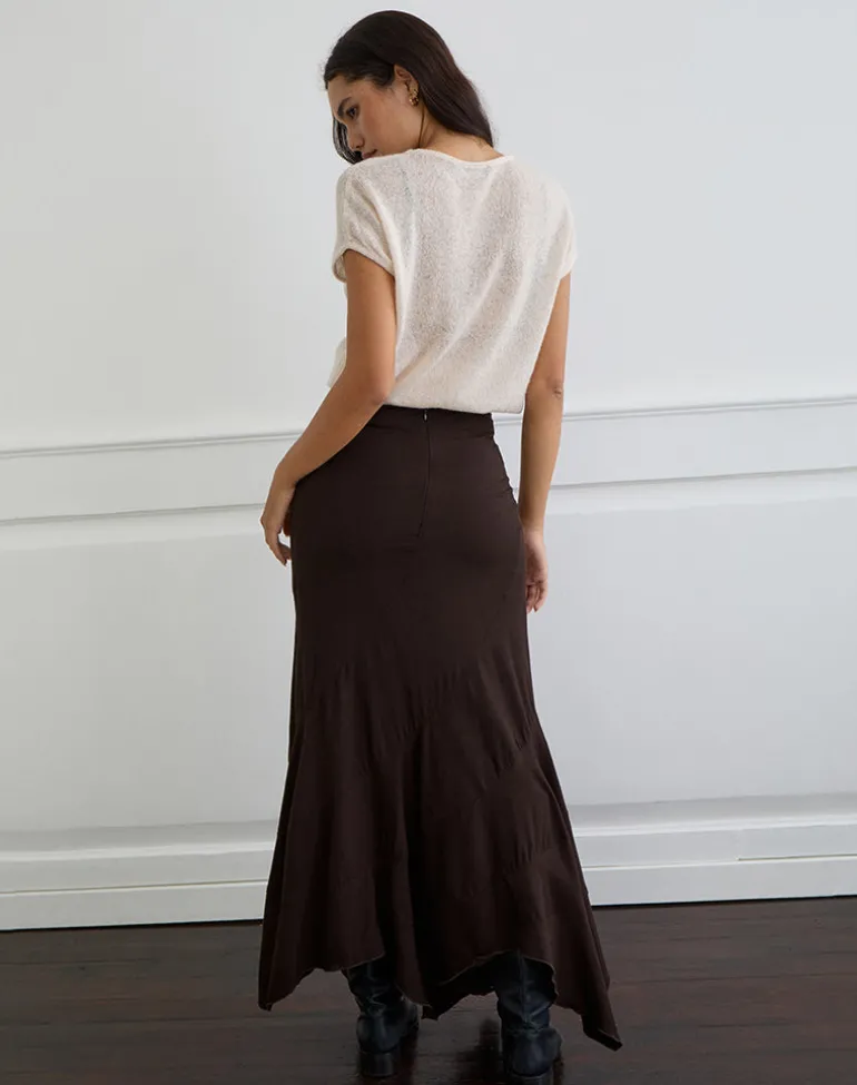 Rombe Maxi Skirt in Bitter Chocolate